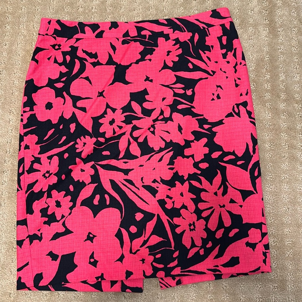 J crew bright floral pencil skirt